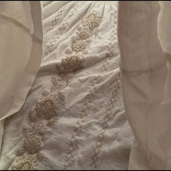 Boho cream scoop neck top - Picture 12 of 14